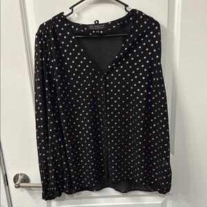 Eloquii Black Polka Dot Women's Top size 16